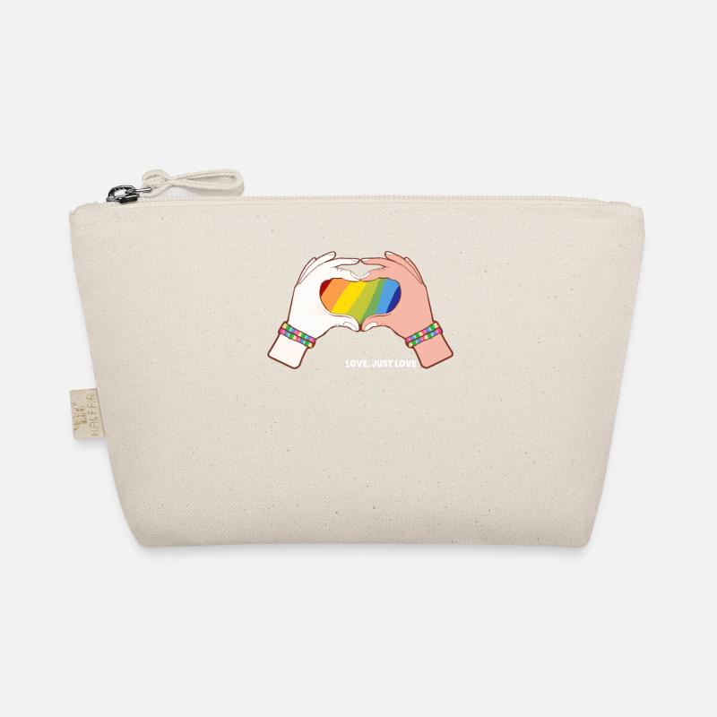 CSD LGBT Hands Shape Rainbow Heart Pride Love Organic Pouch