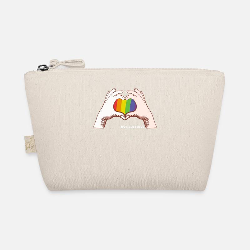 CSD LGBT Hands Shape Rainbow Heart Pride Love Organic Pouch