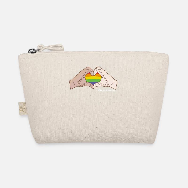CSD LGBT Hands Shape Rainbow Heart Pride Love Organic Pouch
