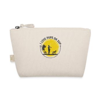 I Love Pups on SUP Stand up Paddle with Dog - Organic Pouch - nature - Front