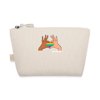 CSD LGBT Hands Shape Rainbow Heart Pride Love - Organic Pouch - nature - Front