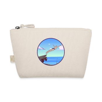 Retro Graphic Cliff Diver Cliff Diving Tombstoning - Organic Pouch - nature - Front