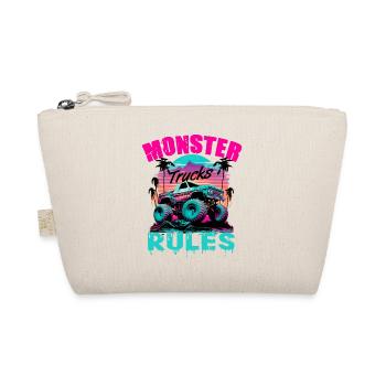 Monster Trucks Rules für Männer und Jungen - Bio-Täschchen - Natur - Vorne
