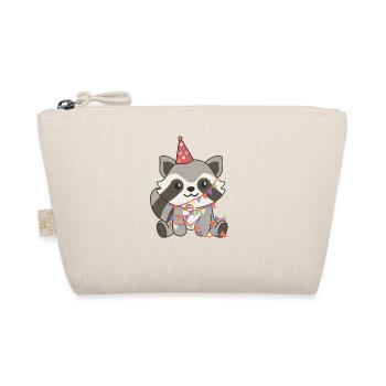 Raccoon for a birthday for children a birthday - Organic Pouch - nature - Front