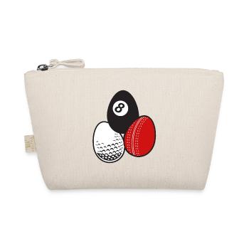 Cue Sport Billiards Cricket Golf Easter Eggs Balls - Organic Pouch - nature - Front