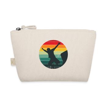 Retro Graphic Cliff Diver Cliff Diving Tombstoning - Organic Pouch - nature - Front