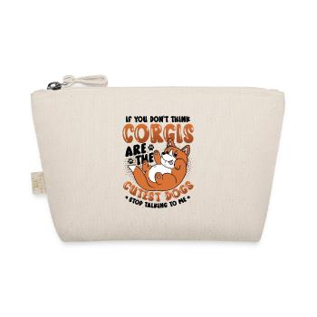 Cute Corgi - Organic Pouch - nature - Front