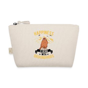Murmeltier Glück Groundhog Day Waldmurmeltier - Bio-Täschchen - Natur - Vorne