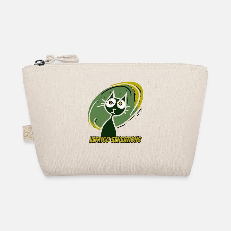 Schwindelgefühle Vintage Cartoon Katze - Bio-Täschchen - Natur