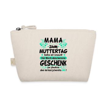 Glückwünsche zum Muttertag - Muttertagsgeschenk - Bio-Täschchen - Natur - Vorne