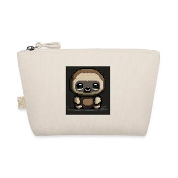 Pixel Art Chibi Sloth - Organic Pouch - nature - Front