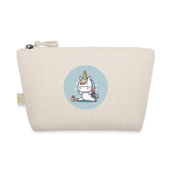 Adorable Yoga Unicorn - Organic Pouch - nature - Front