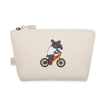 Tapir Fahrrad Fahren Bike Geschenk Kinder Tapir - Bio-Täschchen - Natur - Vorne
