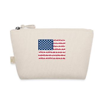 American Flag Cat Paws Cute Animal - Organic Pouch - nature - Front