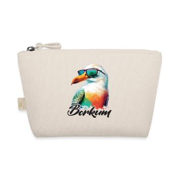 Borkum Urlaub coole bunte Möwe mit Sonnenbrille - Bio-Täschchen - Natur - Vorne