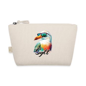 Sylt Urlaub coole bunte Möwe mit Sonnenbrille - Bio-Täschchen - Natur - Vorne