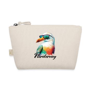 Norderney Urlaub coole bunte Möwe mit Sonnenbrille - Bio-Täschchen - Natur - Vorne