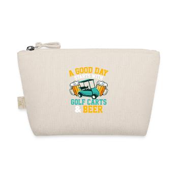A Good Day Starts With Golf Carts & Beer Golfing P - Organic Pouch - nature - Front