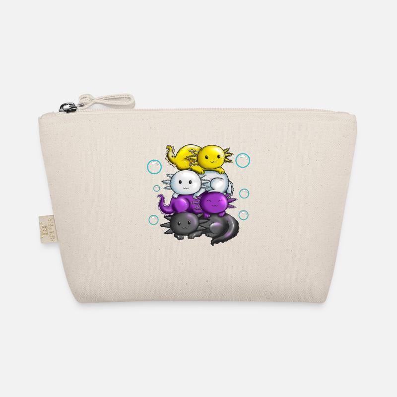 Four newts Axolotl cuddle under water Organic Pouch