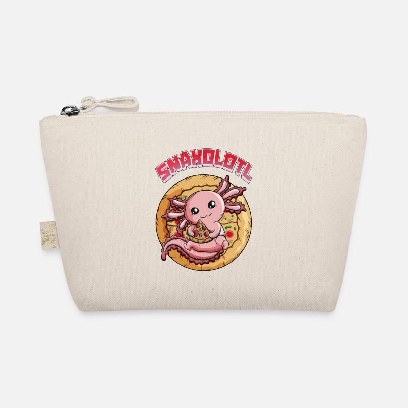 Axolotle loves snacks Snaxolotl funny pun Organic Pouch