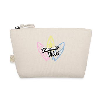 Summer Vibes - cooler Spruch für Surfer - Bio-Täschchen - Natur - Vorne