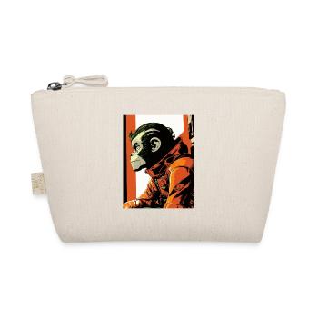 Monkey Astronaut Pop Art - Organic Pouch - nature - Front