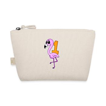 1 an - inscription à l’école - Motif Flamingo - Trousse biologique - nature - Devant