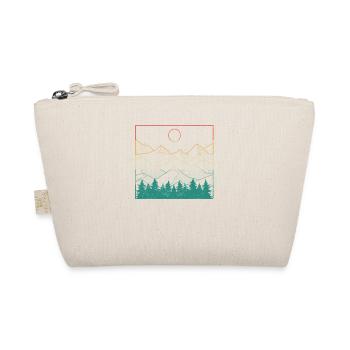 Berge Geometrie Outdoor Retro Camping Wandern - Bio-Täschchen - Natur - Vorne