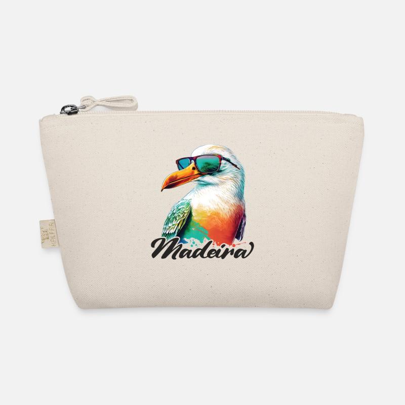 Madeira Urlaub coole bunte Möwe mit Sonnenbrille Bio-Täschchen