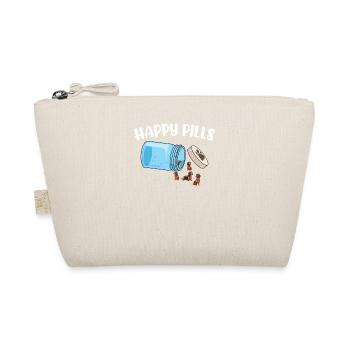 Happy Pills Dackel Lustiger Hundeliebhaber Humor Wortspiel - Bio-Täschchen - Natur - Vorne