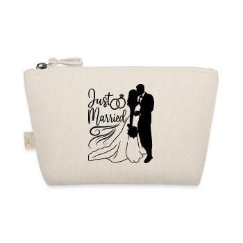Just Married Couple Wife Husband - Organic Pouch - nature - Front