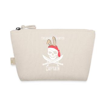 Jolly Roger Pirat Osterhase Schatzsucher - Bio-Täschchen - Natur - Vorne