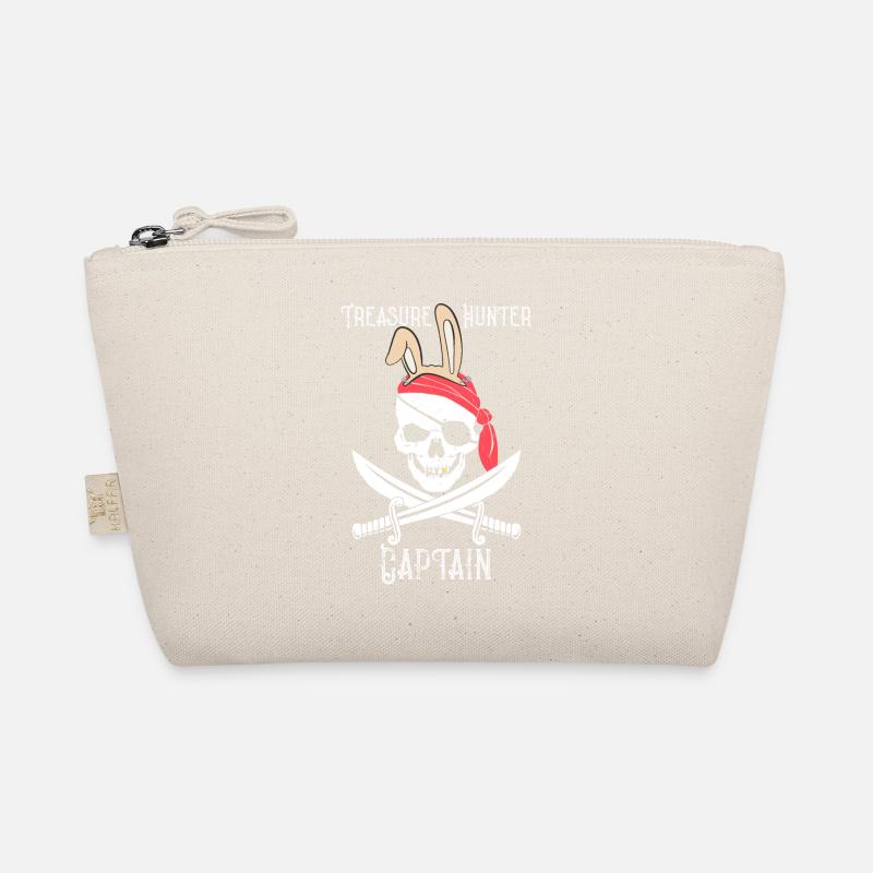 Jolly Roger Pirate Easter Bunny Treasure Hunter Organic Pouch