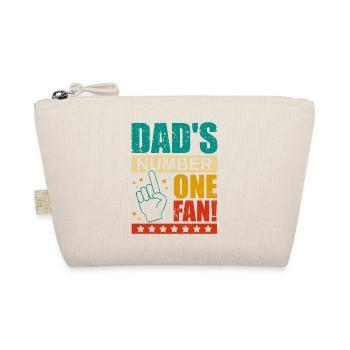 Dad's Number One Fan Daddy's Kid Stolz Auf Den - Bio-Täschchen - Natur - Vorne