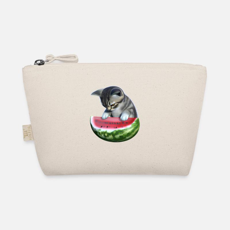 Cat and watermelon Organic Pouch
