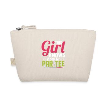 This Girl Knows How To Par Tee Golfing Golf - Bio-Täschchen - Natur - Vorne