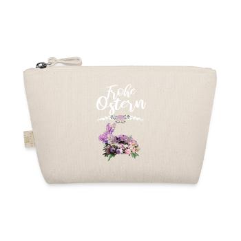 Frohe Ostern Blumen Osterhase - Bio-Täschchen - Natur - Vorne