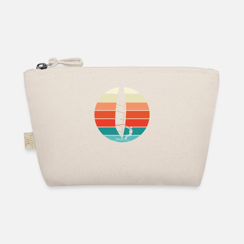 White Windsurfer Vintage Organic Pouch