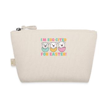 cute polar bears at Easter with Easter eggs polar bear - Organic Pouch - nature - Front