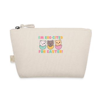 cute cats at Easter with Easter eggs cat - Organic Pouch - nature - Front