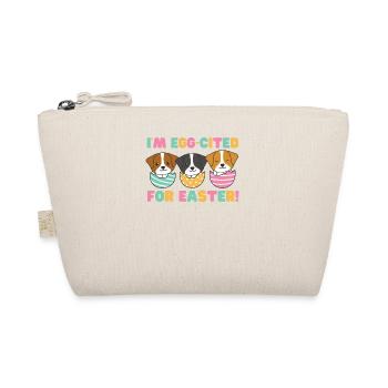 cute dogs for Easter with Easter eggs Jack Russell - Organic Pouch - nature - Front