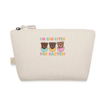 cute bears at Easter with Easter eggs bear - Organic Pouch - nature - Front