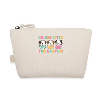 cute dogs at Easter with Easter eggs Dalmatians - Organic Pouch - nature - Front