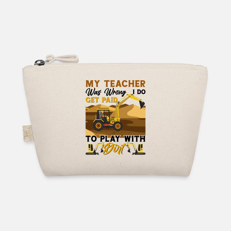 Baggerfahrer Bagger Führerschein Retro Bagger Bio-Täschchen