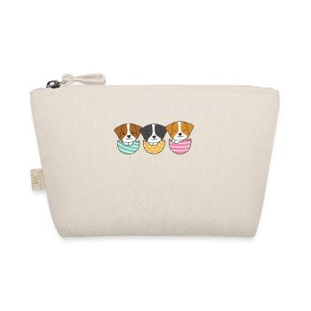 cute dogs for Easter with Easter eggs Jack Russell - Organic Pouch - nature - Front