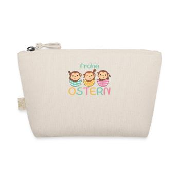 süße Affen zu Ostern mit Ostereiern Affe - Bio-Täschchen - Natur - Vorne