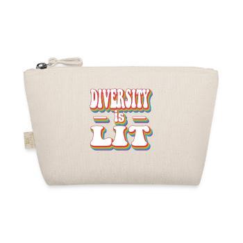 Diversity is Lit - Gen Z Pride Rainbow LGBTQ+ - Organic Pouch - nature - Front