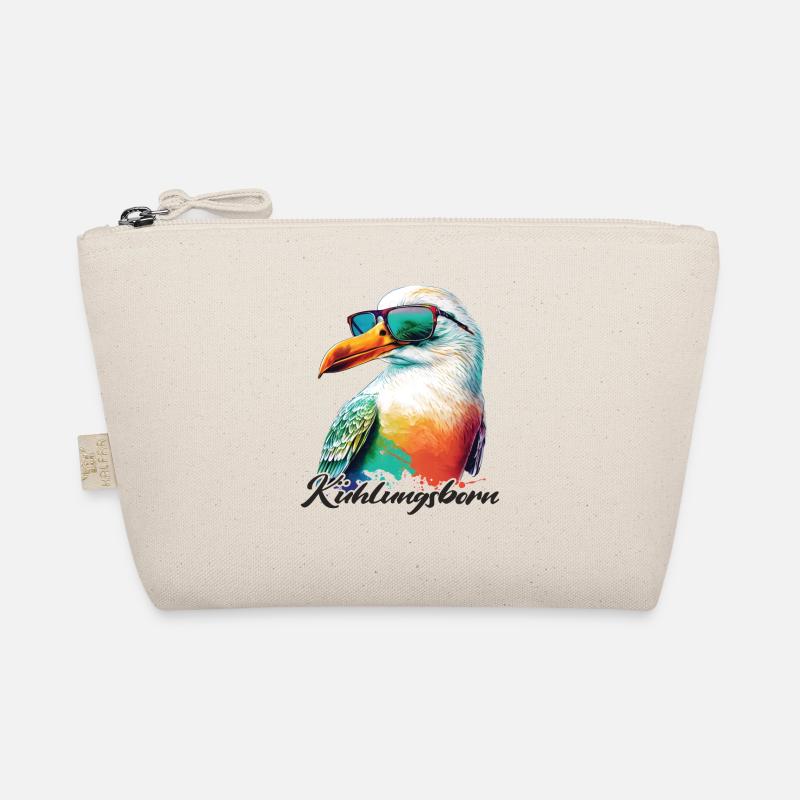 Kühlungsborn Urlaub coole Möwe mit Sonnenbrille Bio-Täschchen