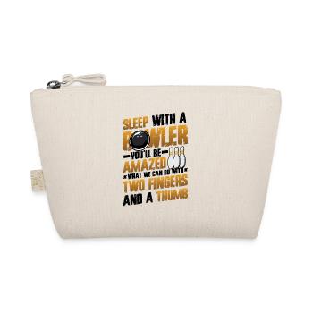 Sleep With A Bowler - Fun Bowling - Organic Pouch - nature - Front