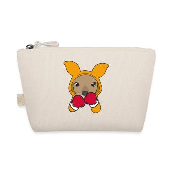 Känguru Boxer Kampfsportler Sparring Sport Boxen - Bio-Täschchen - Natur - Vorne